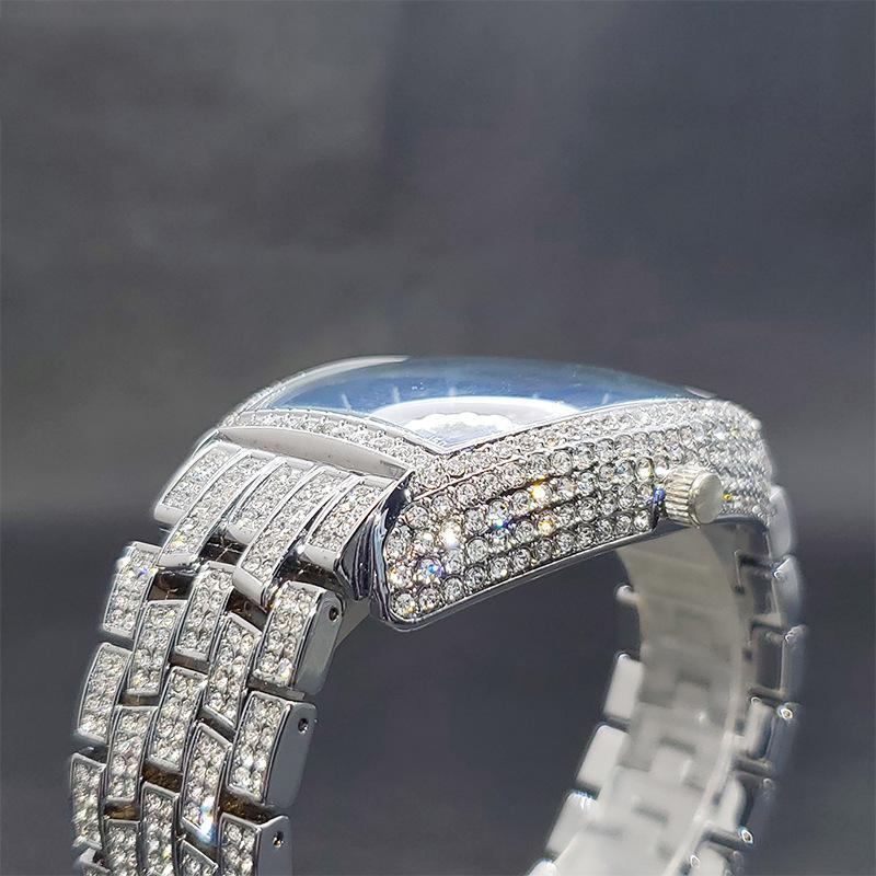Starry Frank full dia tonneau watch style high-end men's wormhole concept hip-hop trend free shipping