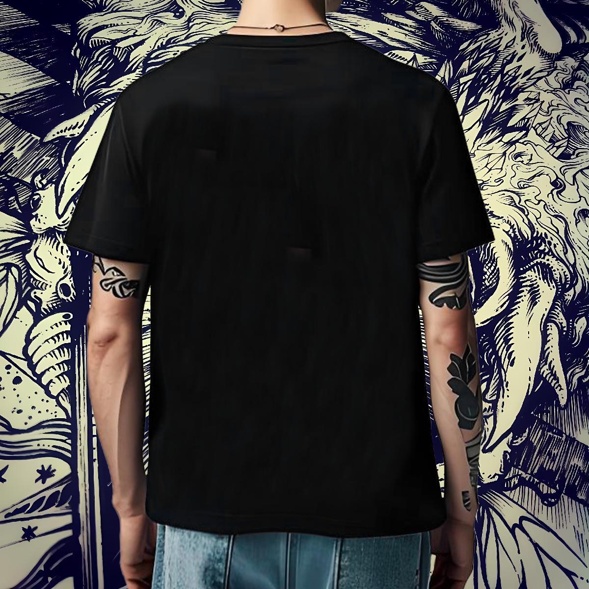 Fashion Design Men Tshirts cat Sports Casual 230g 100% Cotton Tee Shirt Short Sleeve Soft Cool T Shirts Men Cartoon Print