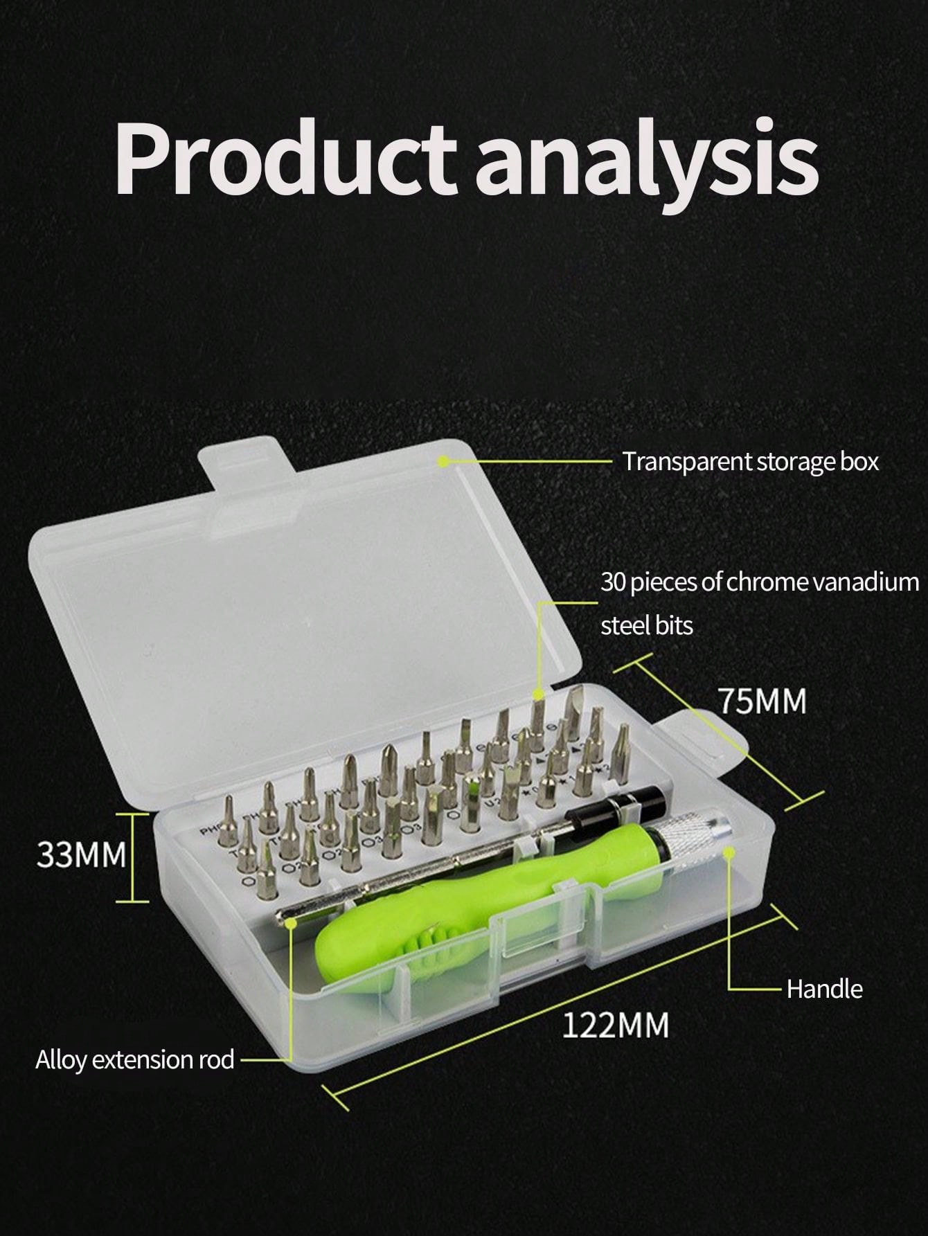 1pc32 in one multifunctional manual screwdriver car repair tool mobile phone repair screwdriver computer disassembly tool multifunctional