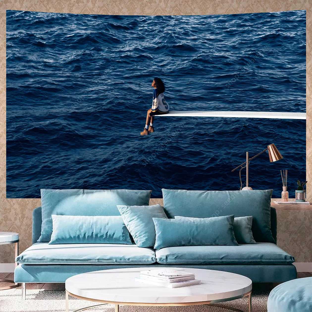SZA Album Flag SOS Art Music Cover Poster Tapestry for Room College Dorm Men Cave Wall Living Room Bedroom Decor Y240816