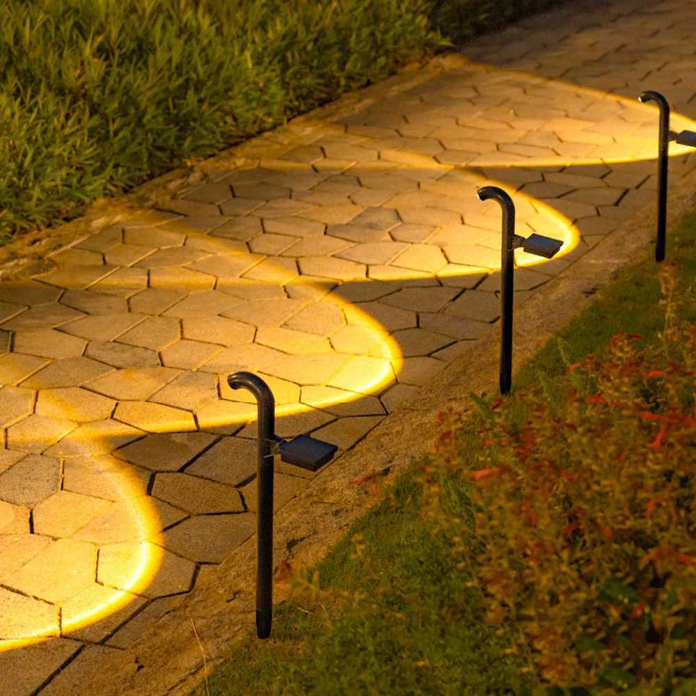 4/6PCS 3000k Led Solar Lawn Lights Outdoor Lamp Garden Courtyard For Walkway Path Villa Landscape Projection Solar Path Light Y240816