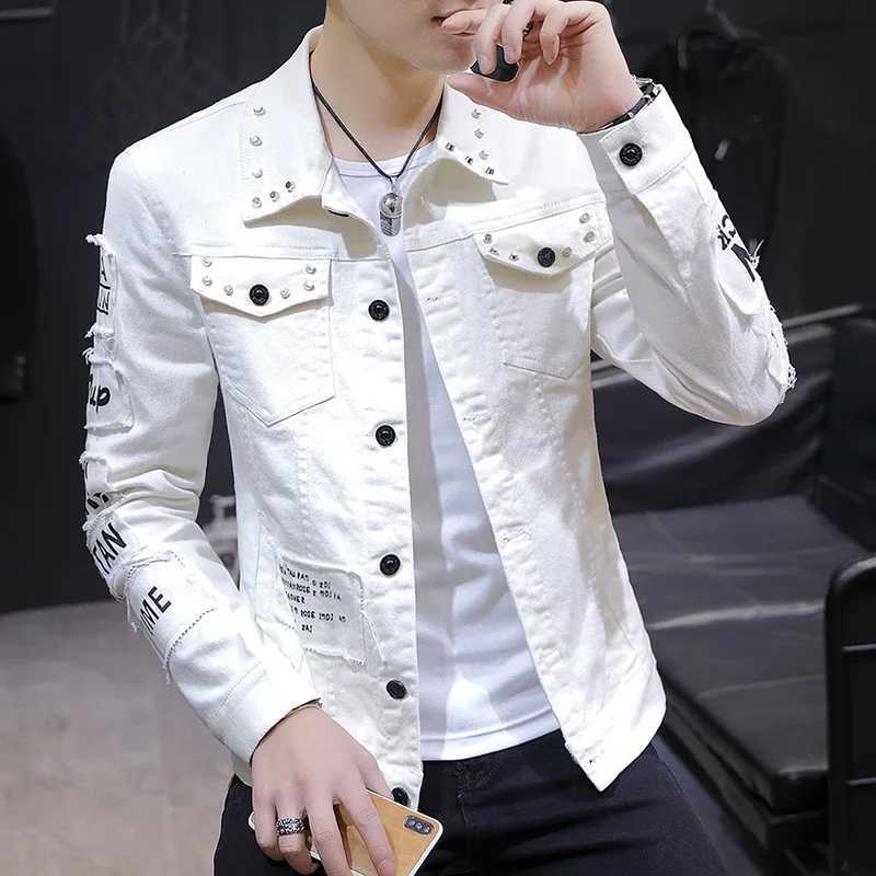 Spring 2024 new loose casual denim jacket black denim jacket mens wear mens wear W241011