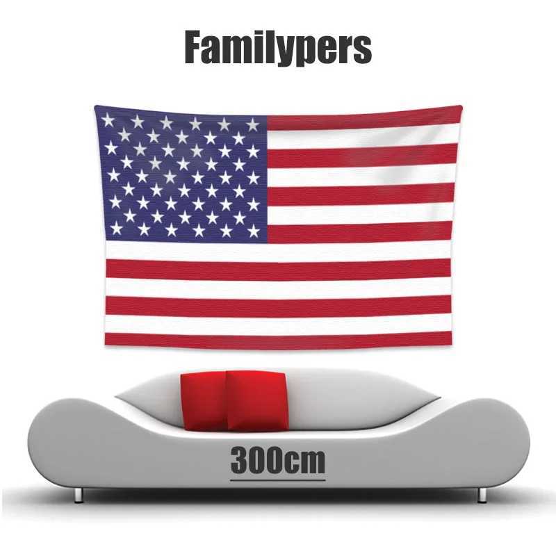 USA United States America Tapestry Aesthetic Wall Art Hanging Home Decor Room Decoration Banner Large Fabric Cloth National Flag Y240816