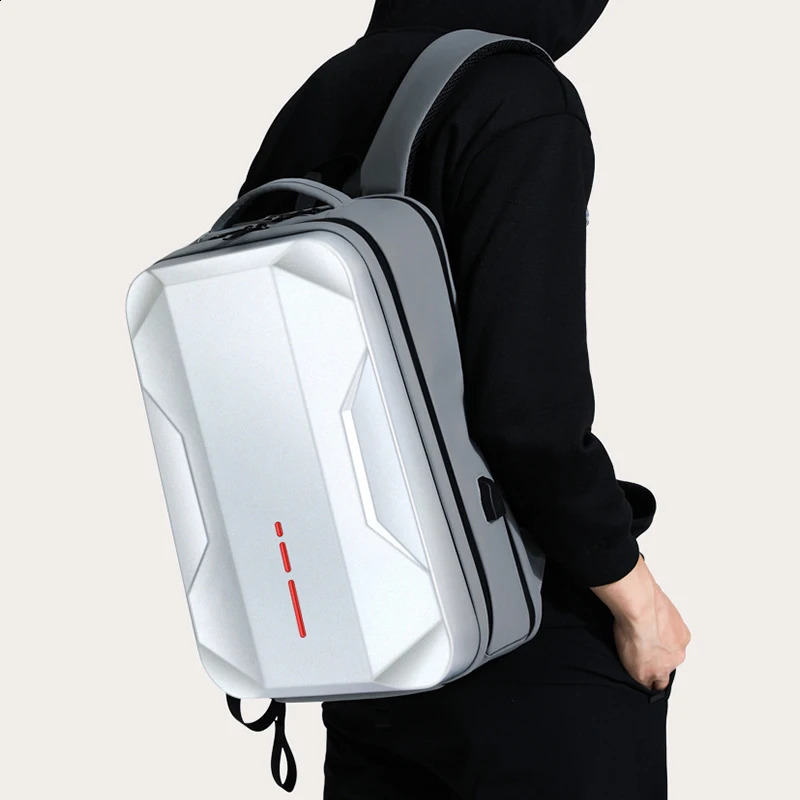 Travel Backpacks For Men 173Inch Business Backpack Plastic Waterproof Esports Students Work Hard Shell Computer Bag 240815