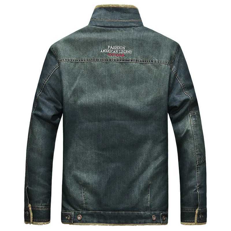 TELLHIGH winter denim jacket mens windproof wool thick mens jacket denim jacket mens multi pocket denim clothing W241011