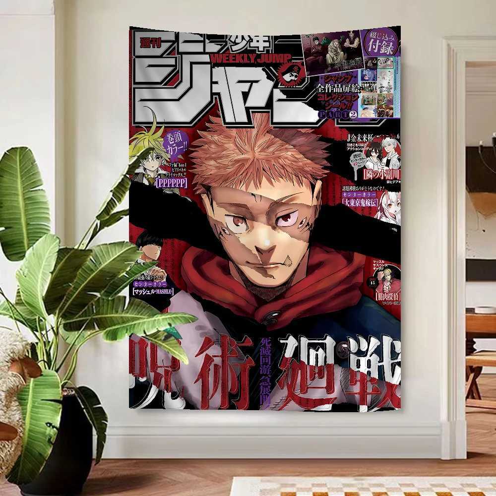 Jujutsu Kaisen Anime Hippie Wall Hanging Tapestries for Living Room Home Dorm Decor Art Home Decor Y240816 - view 4
