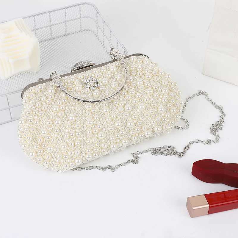 Diamond Carrying Bag Versatile Beaded Evening Dress Popular Fashion Metal Chain Shoulder Bag Handmade Beaded Embroidery Bag CL240816