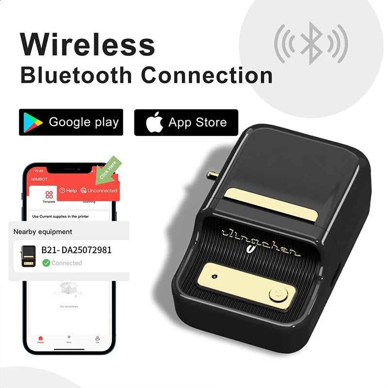 Niimbot B21 Mini Label Portable Printer for Mobile Adhesive Printer Stickers Wireless Bluetooth Label Price Label Manufacturer 240929