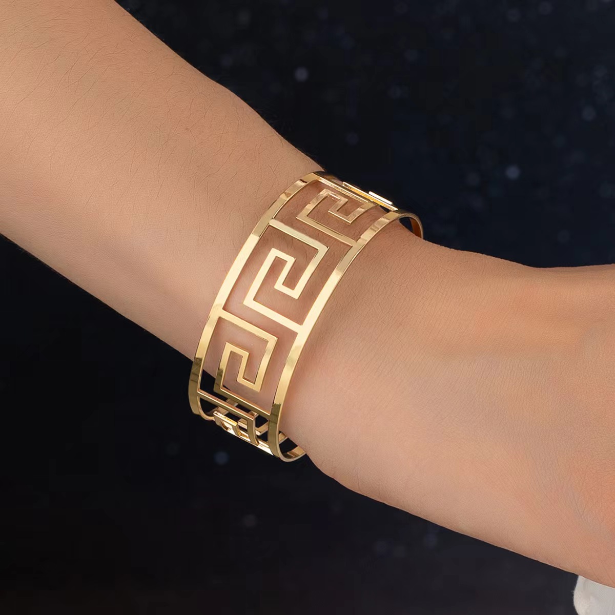 Bracelet Metal Bracelet Mirror Bracelet Sub Bracelet Smooth Plain Circle European and American Trendy Bracelet Ring