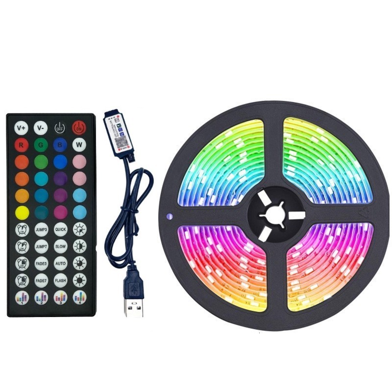 USB LED Strip Lights Infrared Bluetooth Control RGB5050 Music Sync Flexible DC5V Lamp for TV Backlight Christmas Decoration Gift
