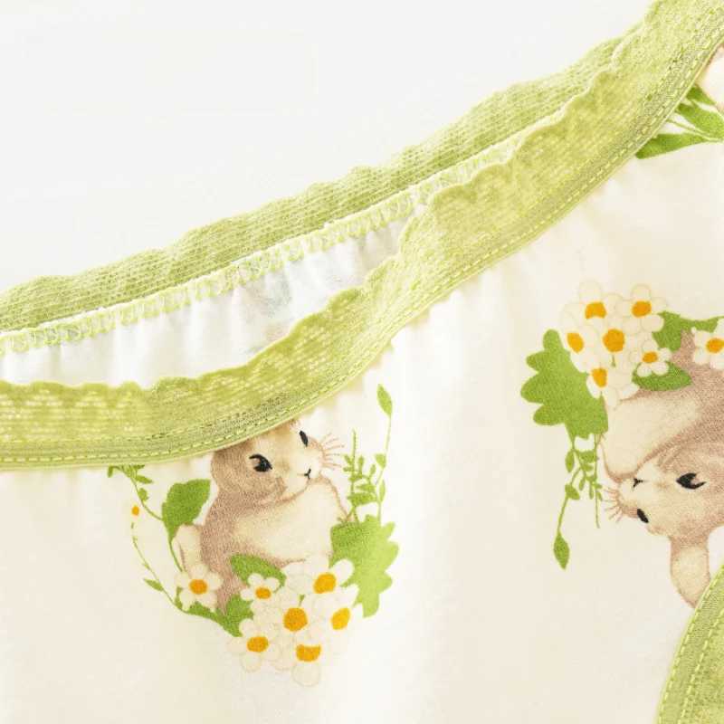 4 pieces of childrens cotton soft and comfortable fabric cute printed antibacterial underwear for girls baby thin breathable underwear 4y childrens cl