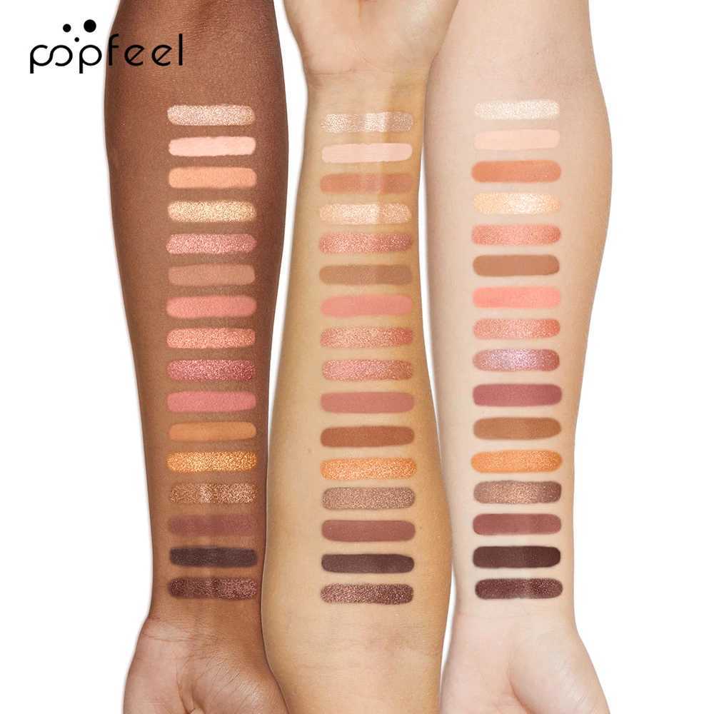 POPFEEL 16 color eye shadow palette makeup nude color eye shadow palette natural nude matte shimmer pigment eye shadowW241212