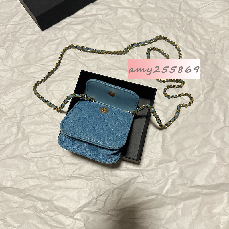 10X4X13CM Storage bags denim camera bag beauty cosmetics organization with gift box packing