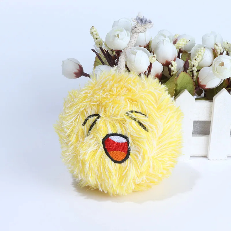 Interactive Dog Toys Dog Chew Molar Plush Ball Sound Toys Puppy Playing Bite Resistant Cleaning Teeth Relieve Boredom Pet Toys 240816