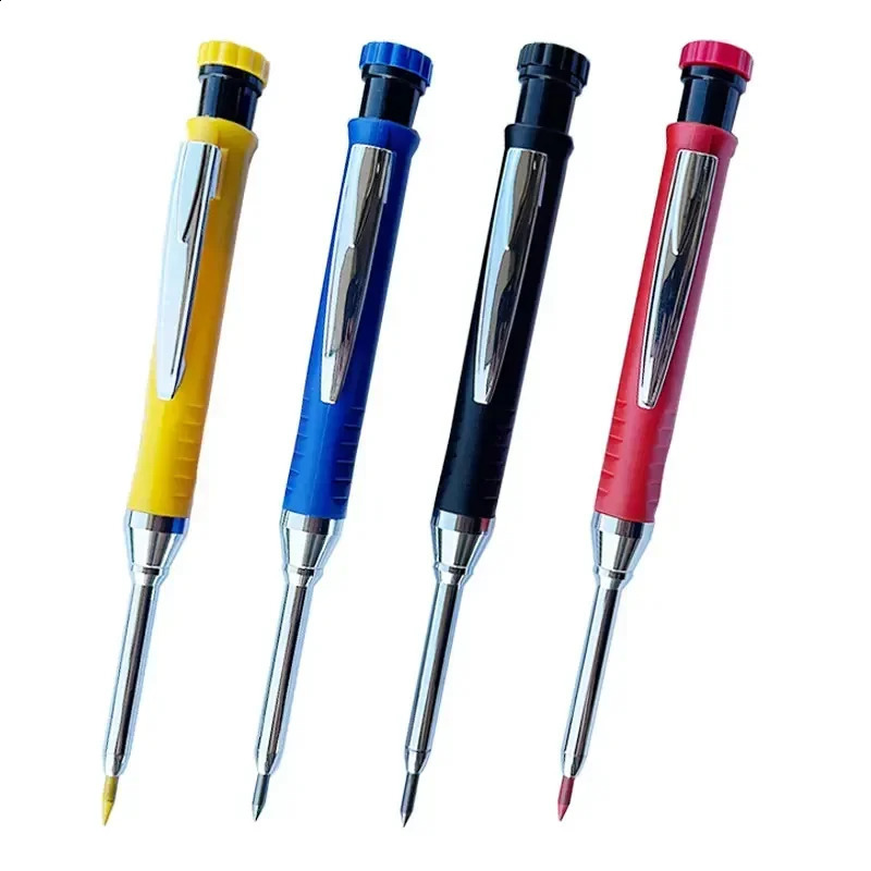 2.8mm Solid Carpenter Mechanical Pencil with Sharpener for Woodworking Construction Long Head Carpenter Pencil Stationery Supply 240816