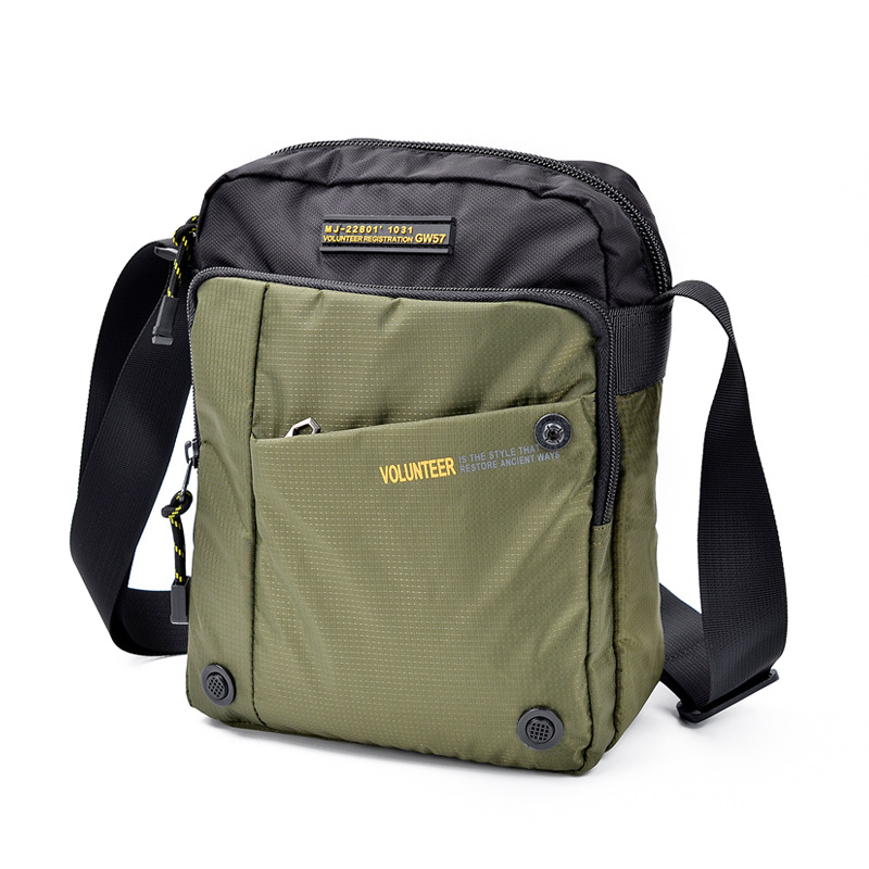 Casual Men's Nylon Shoulder Bag Featuring Retro Oxford Fabric Design Versatile Crossbody Strap
