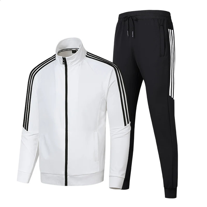 Sports set mens school uniform toe tie cotton resistant jacket sweater casual pants stand up collar bar set two 240816