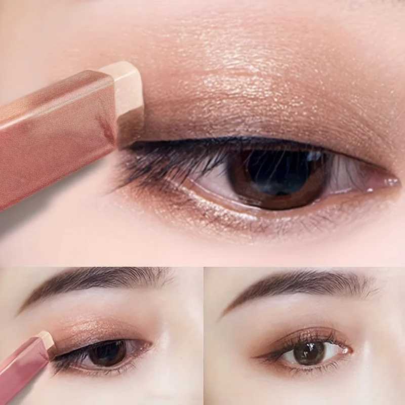 2 in 1 cup high light eye shadow stick waterproof makeup long-lasting shiny eye shadow eyeliner stick makeup cosmeticsW241212