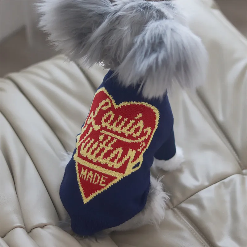 Dog Fashion Designer Autumn and Winter Warm Clothes Schnauzer French Bulldog Teddy Small Medium Cat Sweaters Pet Supplies
