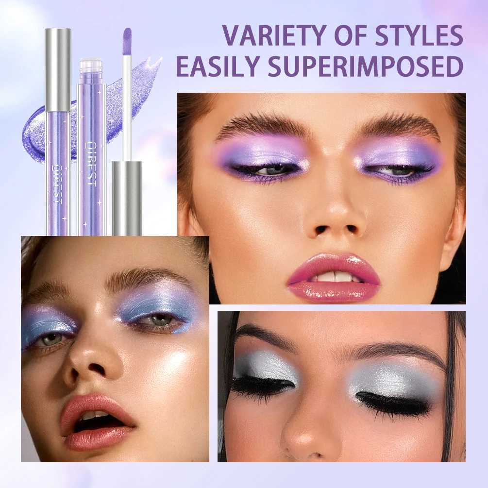 QIBEST liquid eye shadow shimmer durable liquid eyeliner pendant high gloss easy to wear shimmer eye makeupW241212