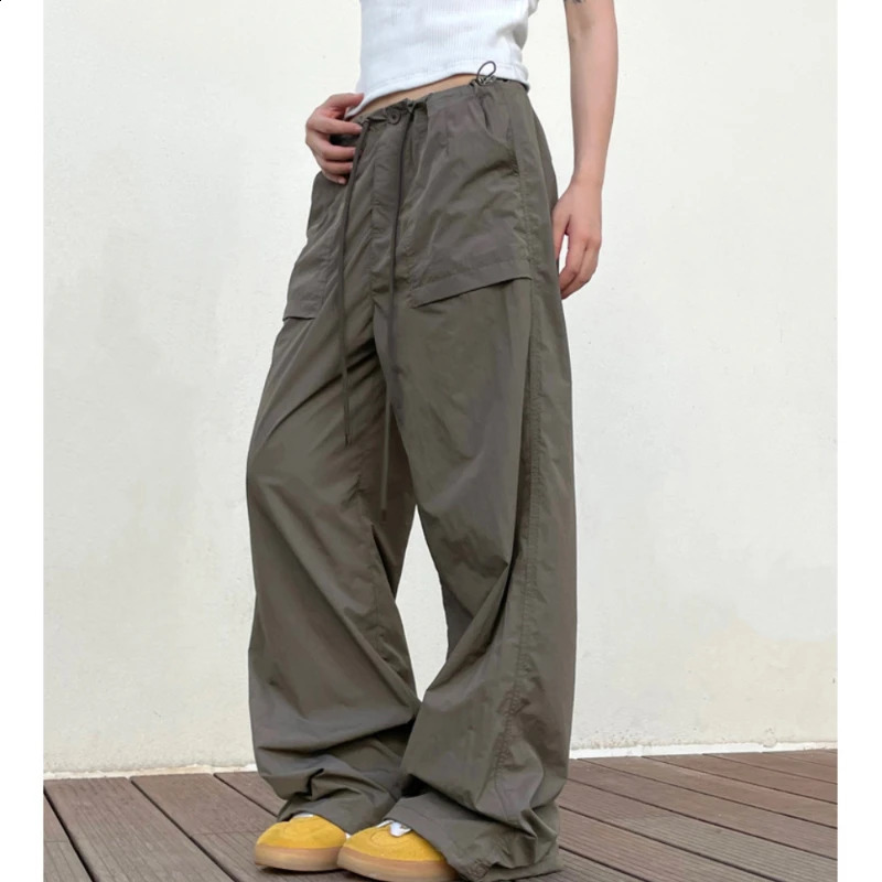Deeptown Vintage Harajuku Oversized Pants Women America Retro Baggy Casual Cargo Trousers Man Y2k Summer Streetwear Loose 240816