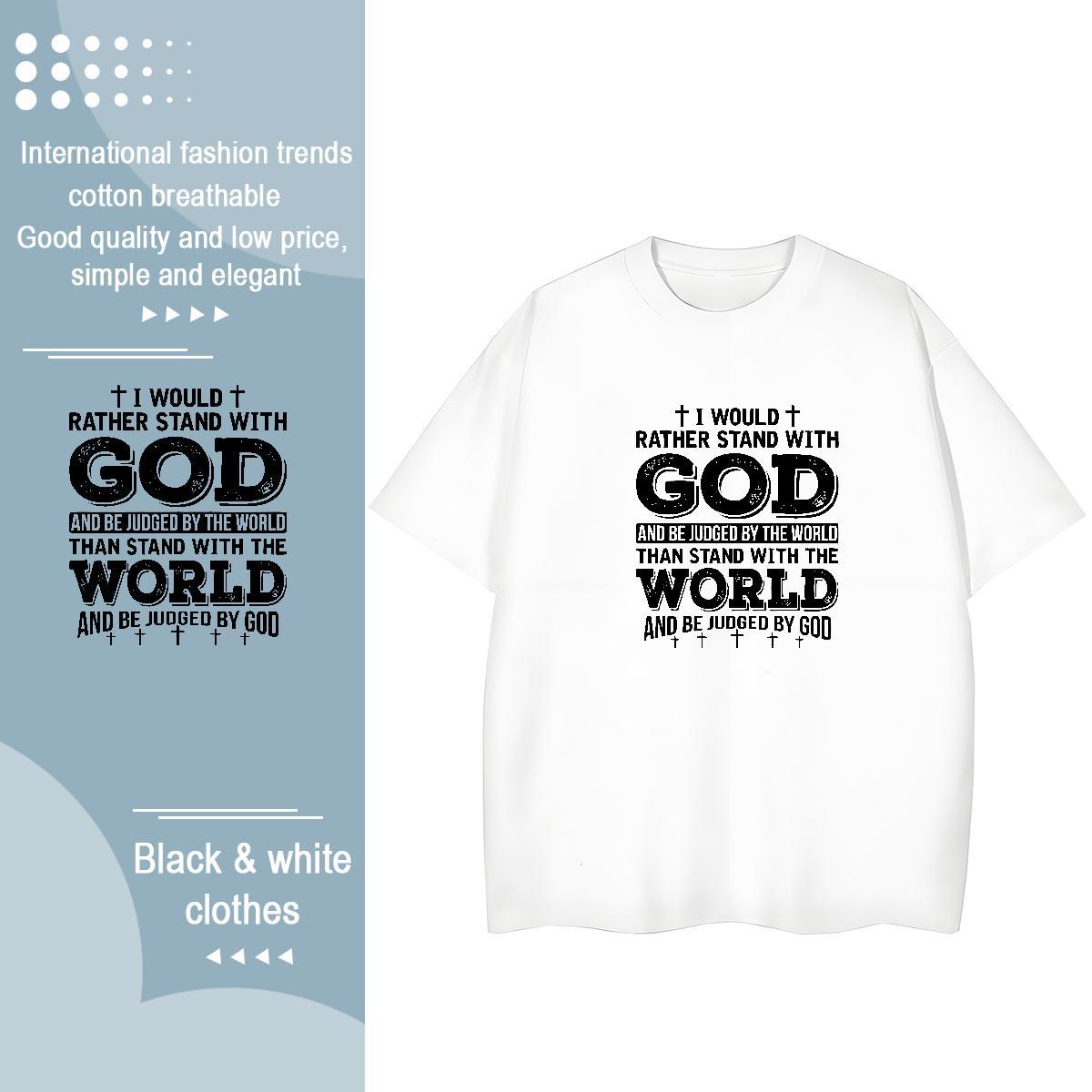 High Quality T shirt 230g Pure Cotton letter Casual Anime Print Breathable Mens Tshirts Designer Fashion Tees Shirts