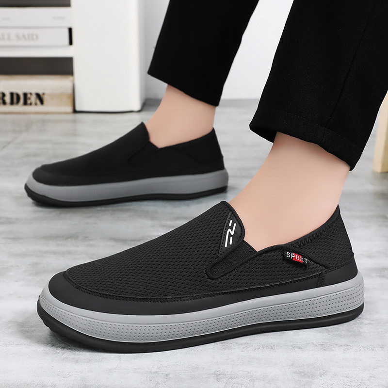 Ddmysports Men S Summer New Single Lightweight And Breathable Mesh One Step Old Beijing Cloth Shoes Casual Dad OUTDOOR