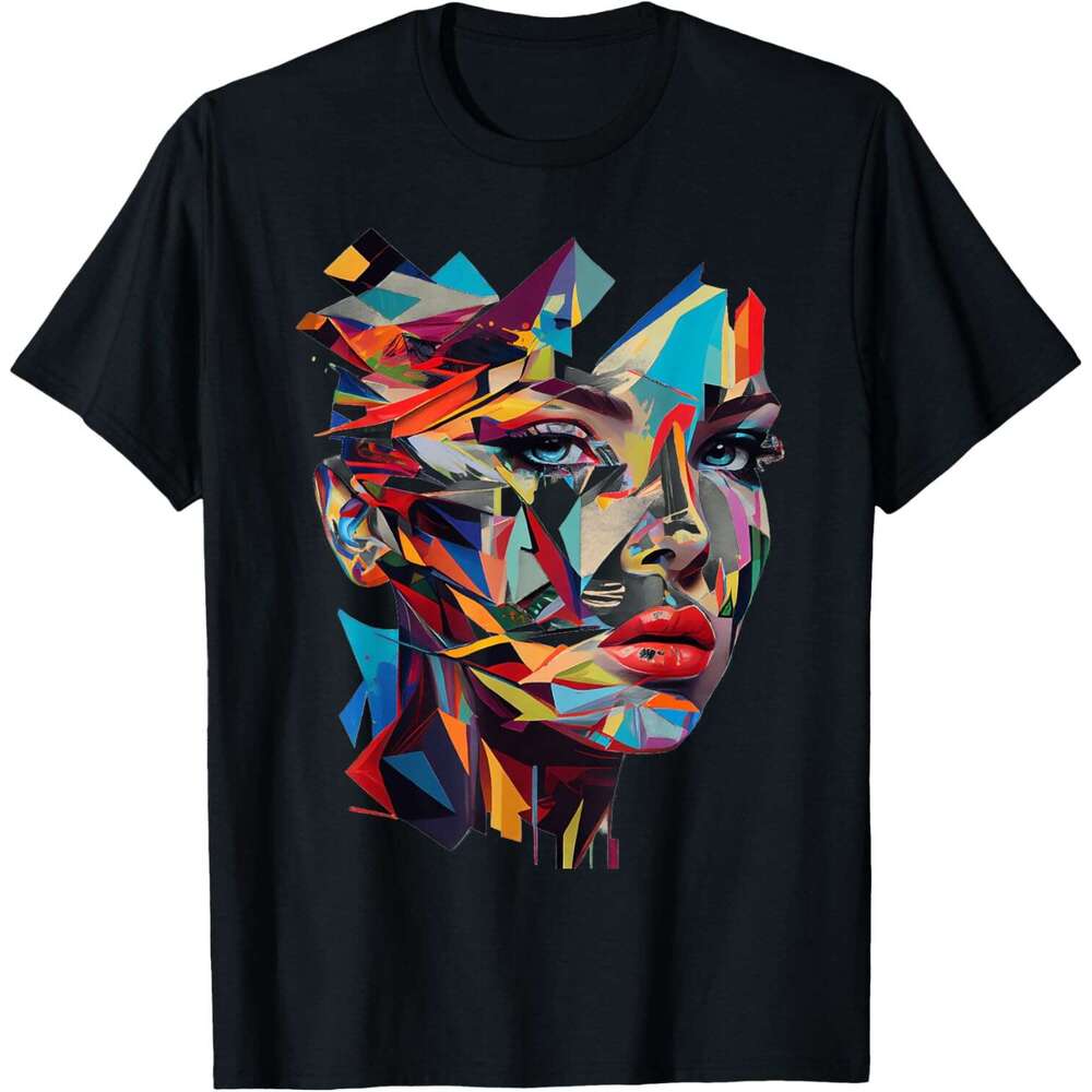 T shirt for Mens Abstract Colorful Woman Art Face Graphic Tees for Men Women T-Shirt Shirts Tshirt Casual Tops Clothes Short sleeve