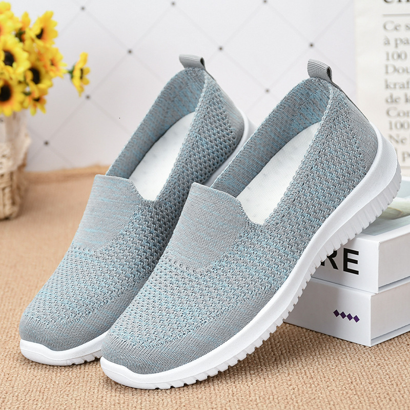 Ddmysports Shoes For Women In Spring New Style With One Foot Mom S Middle Aged And Elderly Shoes Soft Soled Casual Lazy OUTDOOR