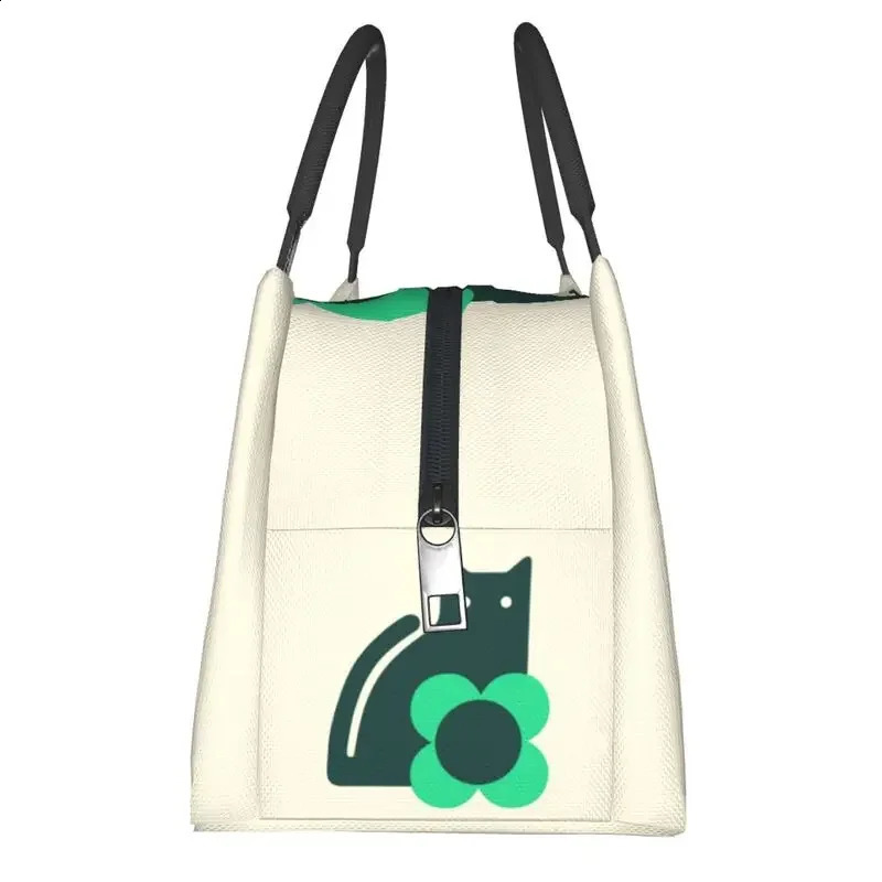 Orla Kiely Cat Insulated Tote Bag for Women Scandinavian Portable Cooler Thermal Food Lunch Box Hospital Office 240816