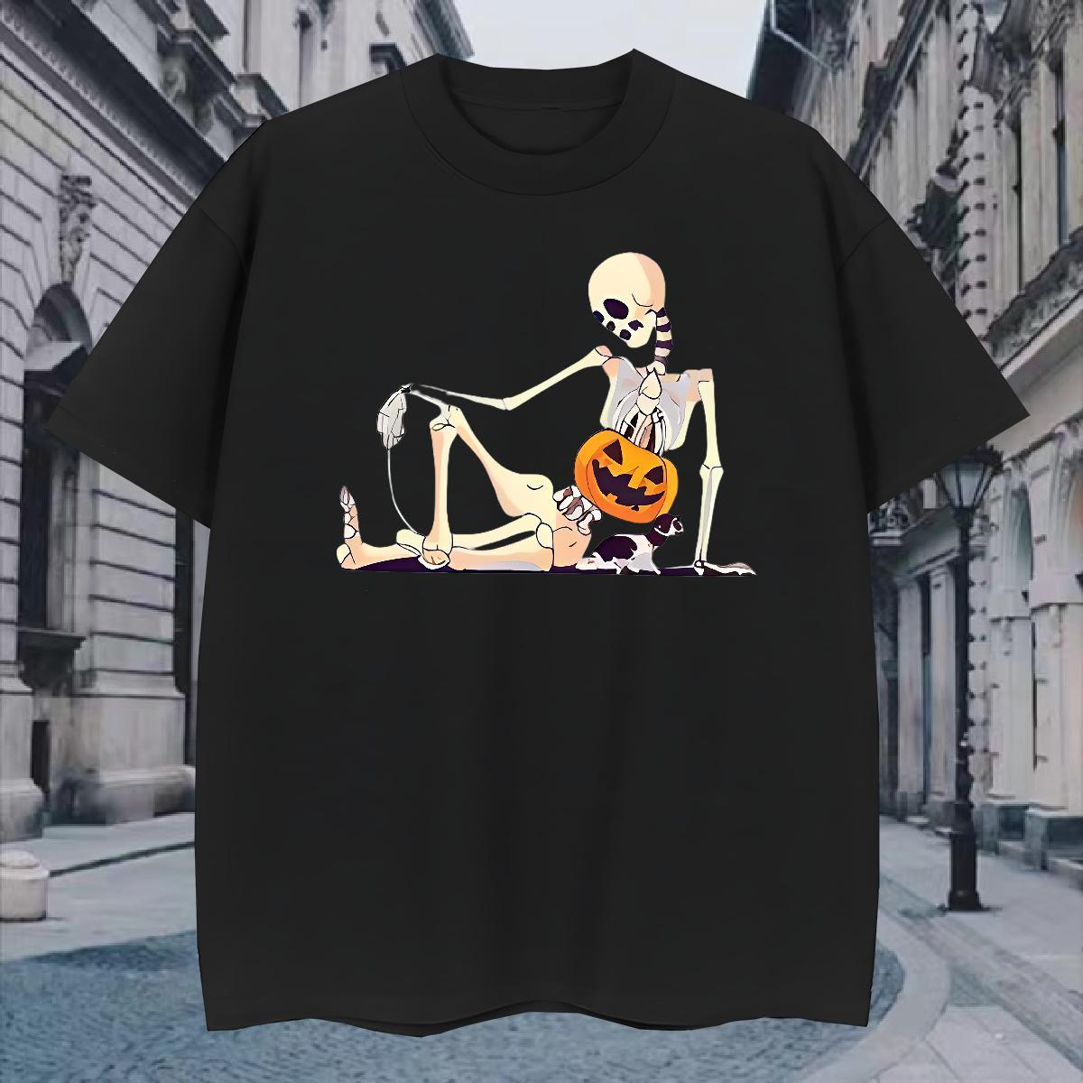 TOP Quality T-Shirts 230g 100% Cotton halloween Beach Custom Cartoon Pure Cotton Men Tshirts Fashion New Tops Shirt