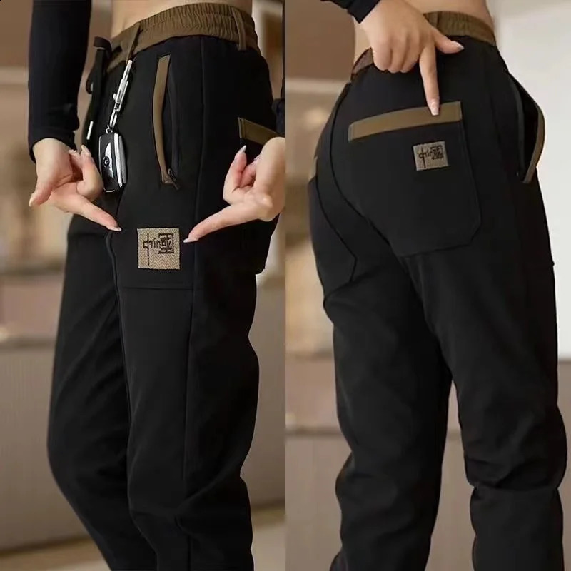 Summer Casual Pants Mens Patchwork Stretch Waist Zipper Pocket Trousers Loose Straight Leg Slim Sweatpants Fashion Mens Pants 240816