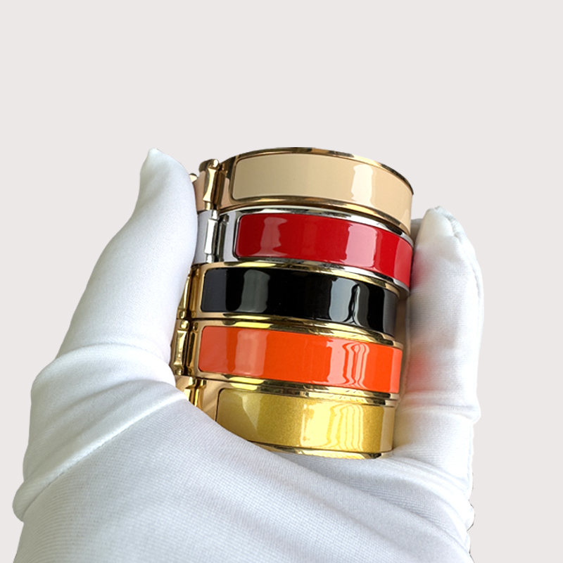 12MM Wide Classic Men Women Couple Bracelet Designer Bracelet 18K Gold Bracelet Wide Size 17/19 Jewlery Holiday Gifts