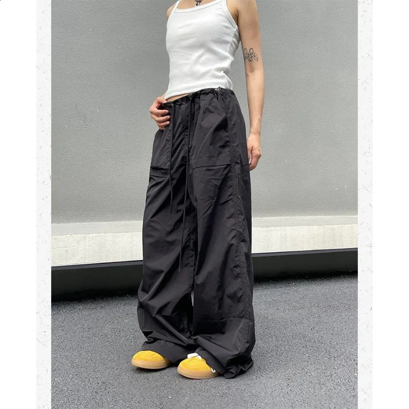 Deeptown Vintage Harajuku Oversized Pants Women America Retro Baggy Casual Cargo Trousers Man Y2k Summer Streetwear Loose 240816