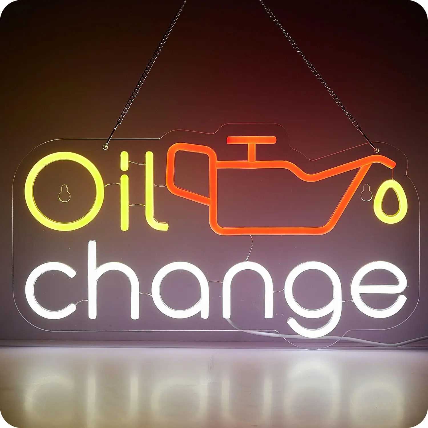 Oil change garage neon sign LED neon sign for car repair shop manhole car workshop garage home decoration B240817