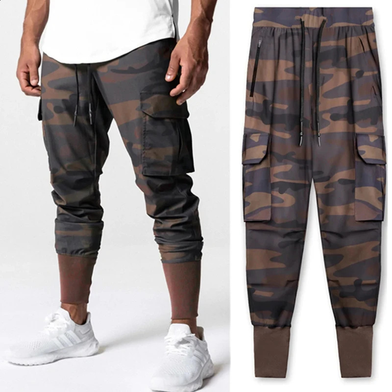 camouflage Sport Pants Mens Fitness Trousers Summer Thin Loose Quick-Drying Stretchy sweatpants Running Training Pants 240816CJ