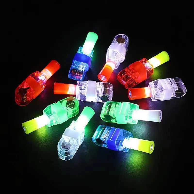Concert Luminous Small Toy Cartoon Finger Lamp Multi-pattern Finger Light LED Projection Light Party Supplies Flashing Ring Prop Y240817