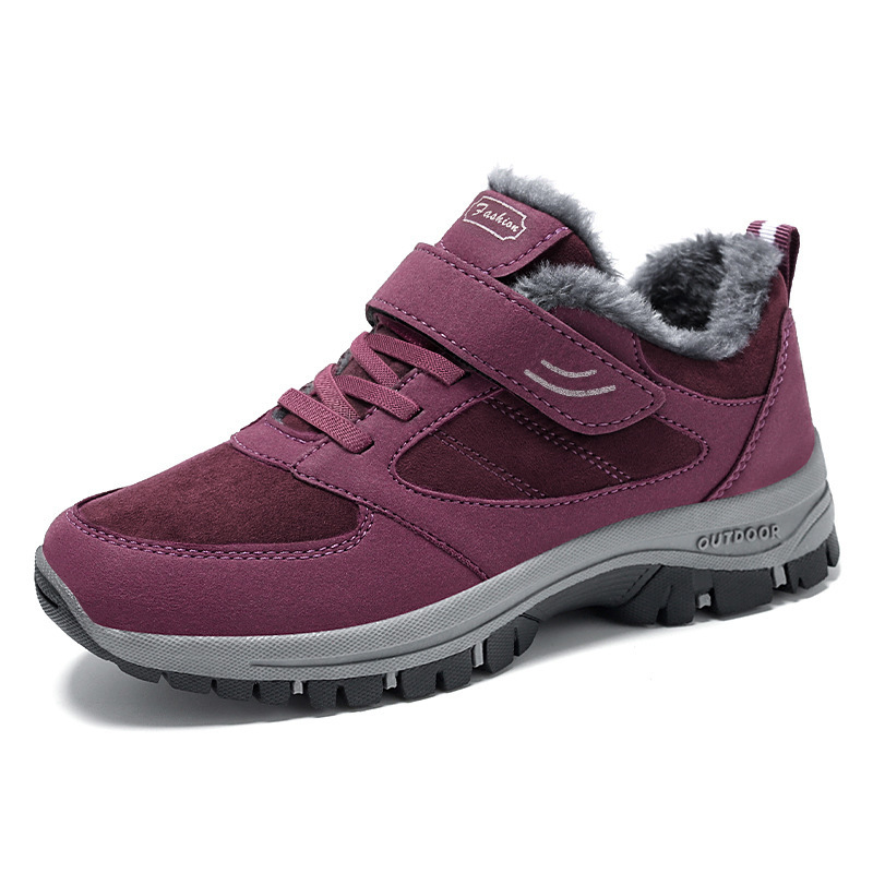 Ddmysports Winter New Men S Velvet Thick Walking Warm Cotton Mountaineering Travel Couple Elderly Shoes OUTDOOR