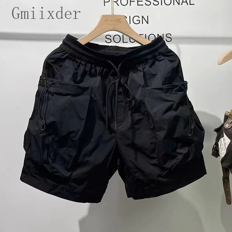 American Outdoor Functional Mens Shorts Trendy Summer Quick-drying Fashionable High-end Washed Large Size Casual Pants Urban 240816