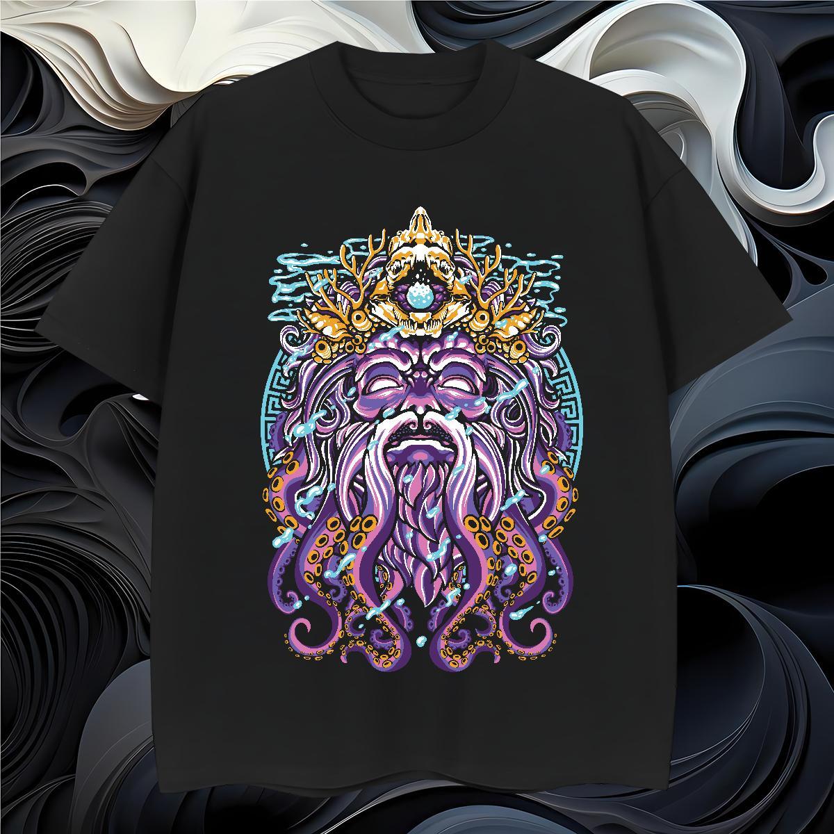 Loose Fit T Shirt For Man 100% Cotton 230g skull Street Wear Custom Big Size Pure Cotton Men Tops Tees Fashion New Top Tees
