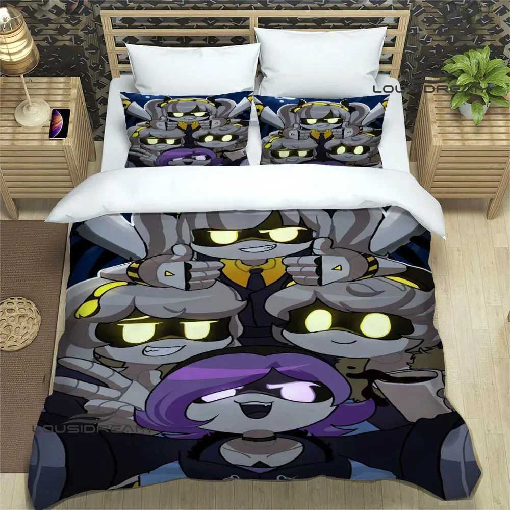 Murder-Drones Cartoon Printed Bedding Sets exquisite bed supplies set duvet cover bed comforter set bedding luxury birthday giftY240817