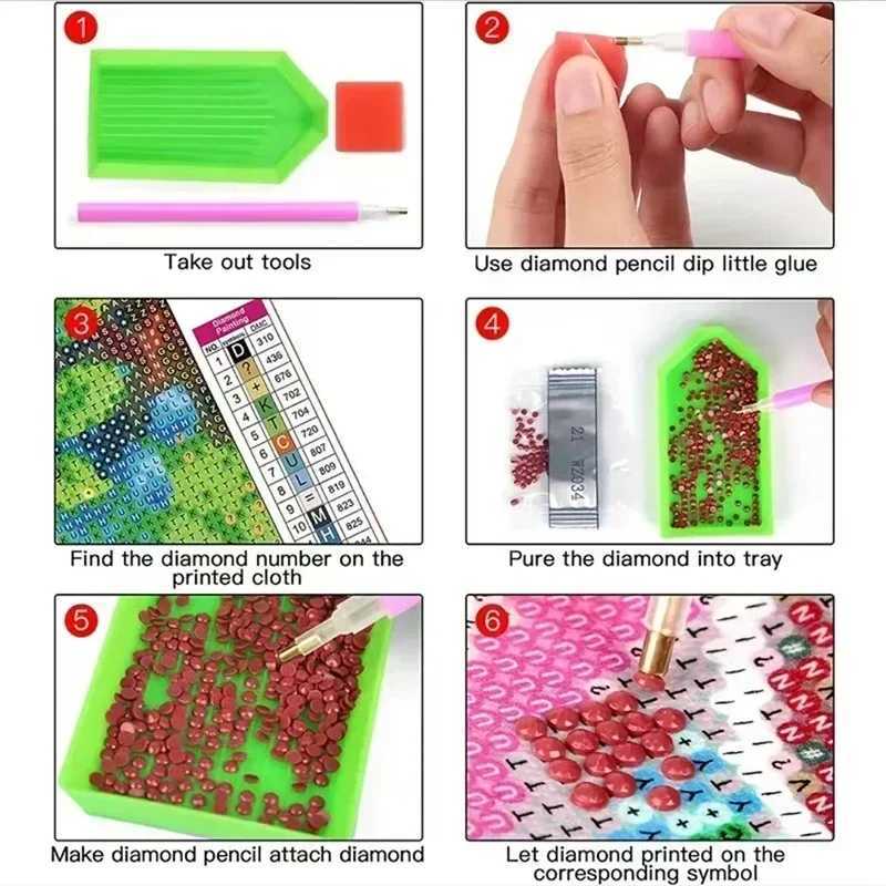 Handmade DIY cartoon dragon tamer diamond painting kit water diamond dinosaur cross stitch diamond mosaic home decorationXJ240816