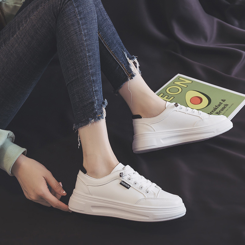 Ddmysports Spring New Instagram Korean Edition Little White Women S Trendy Student Thick Sole Songcake Casual Board Shoes Street Shoot K OUTDOOR