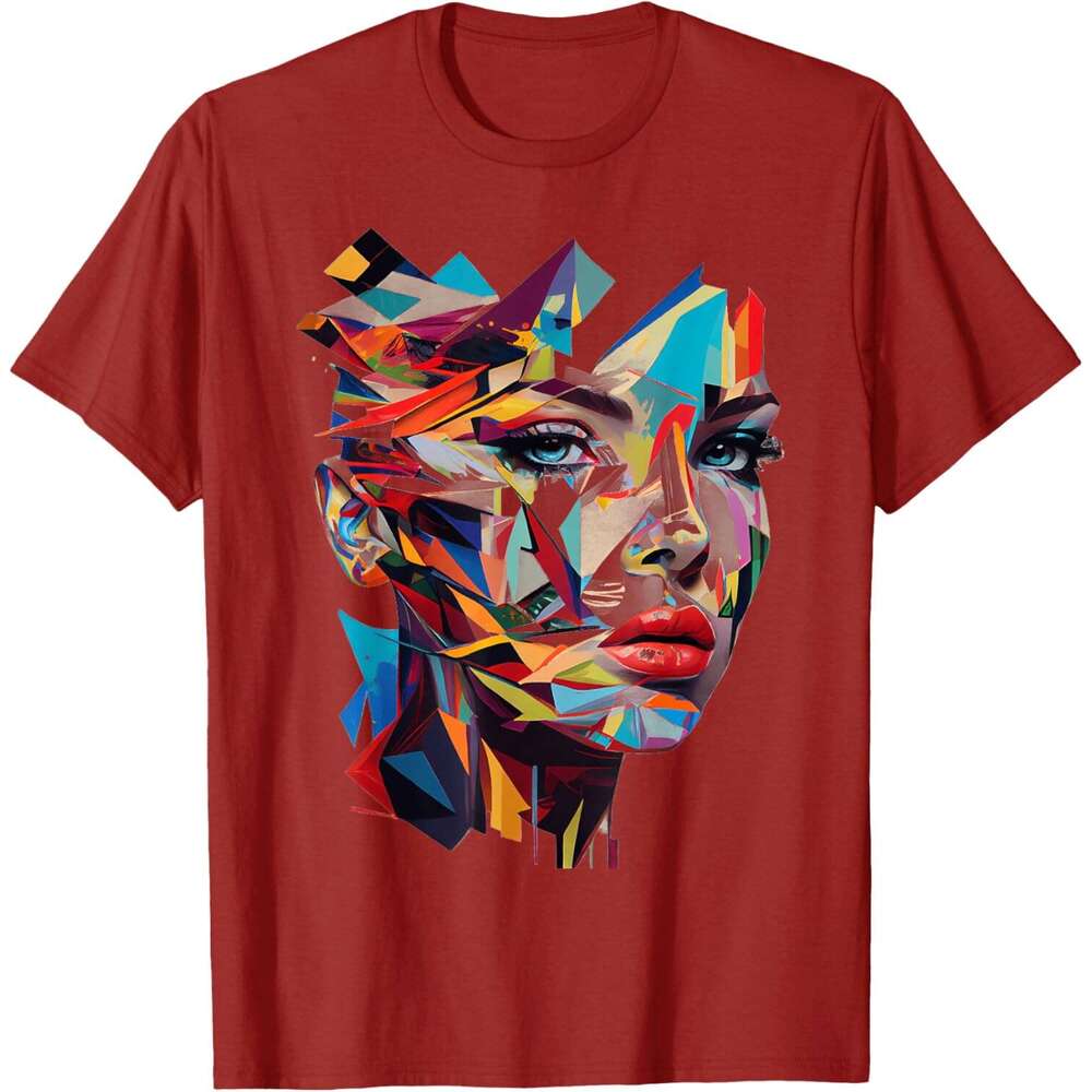 T shirt for Mens Abstract Colorful Woman Art Face Graphic Tees for Men Women T-Shirt Shirts Tshirt Casual Tops Clothes Short sleeve