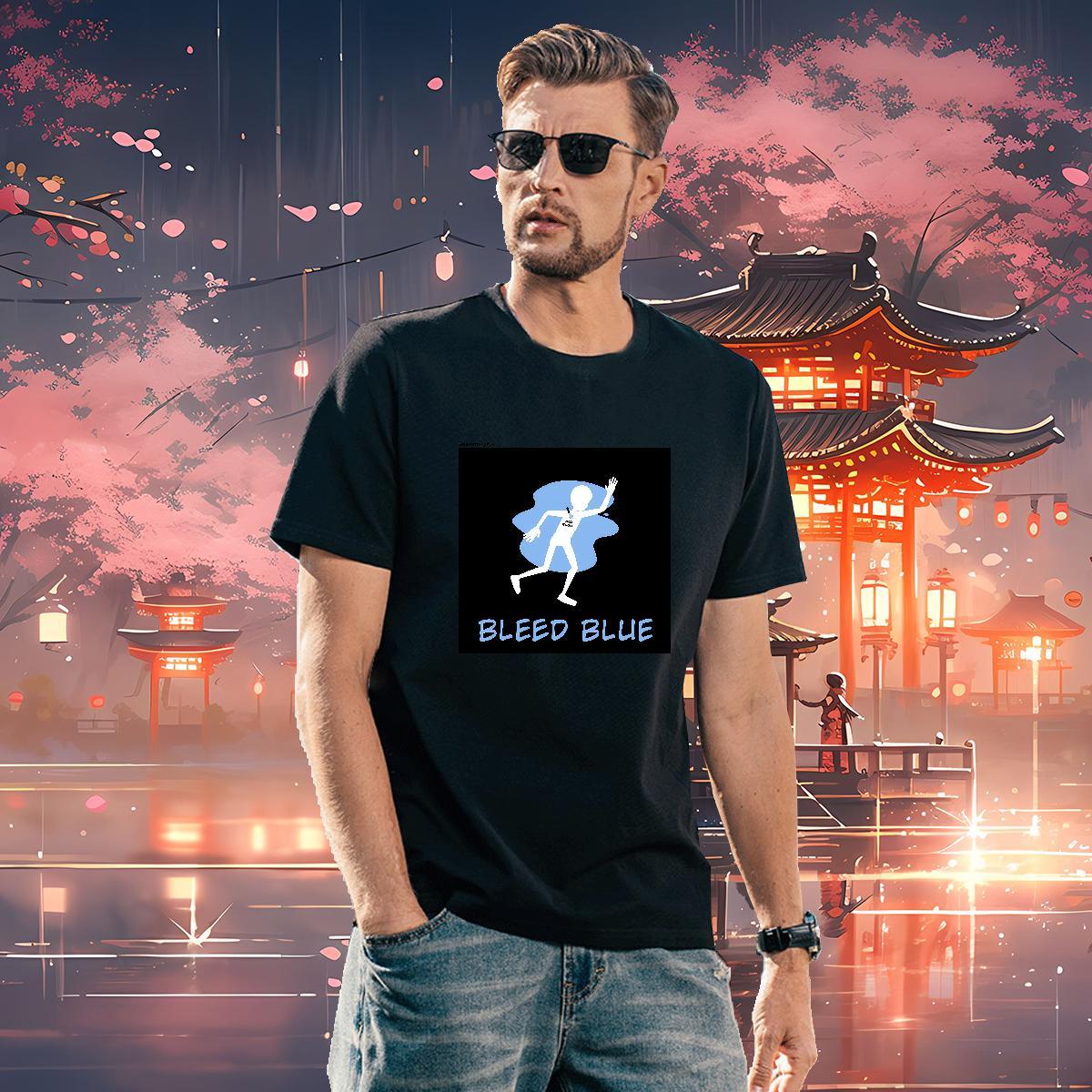 Soft T shirt 230g Pure Cotton blue Outdoor Skull Crew Neck Breathable Tshirt for Man Woman Fashion Designer Wear