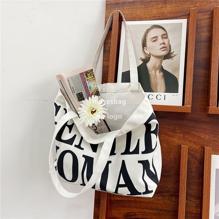 Women's large bag large capacity canvas bag Europe and the United States fashion all-in-one shoulder bag dual-use handbag shopping bag new