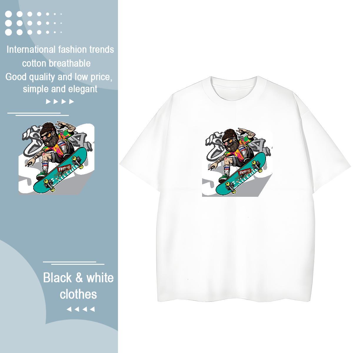 Fashion Casual T Shirt For Woman Short Sleeve O-Neck 100% Cotton 230g Women Tshirts Anime character High Street Hip Hop Wholesale Wear