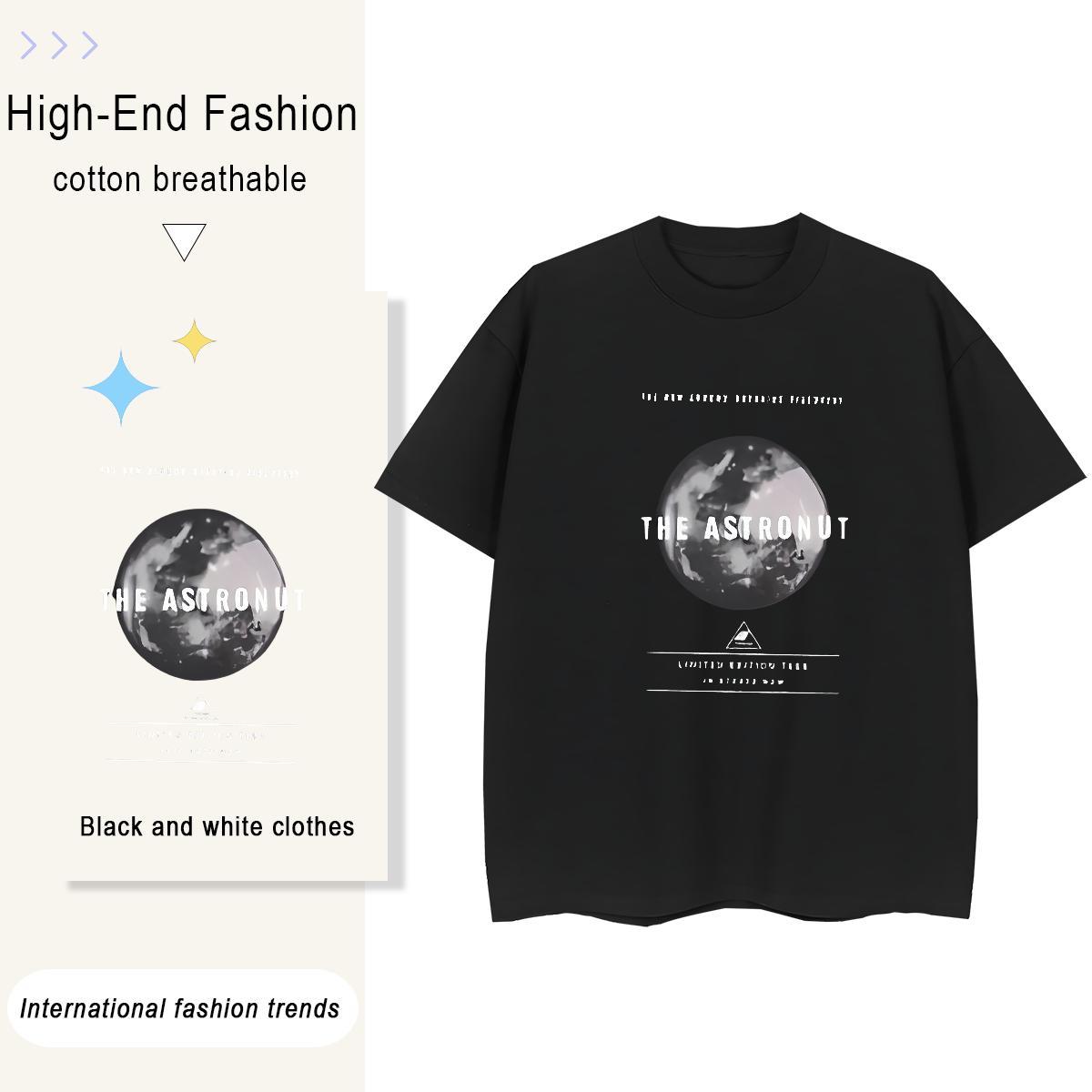 Classic Men T Shirts 230g 100% Cotton letter Casual Beach DIY Printed Crew Neck Tshirt for Man Woman Fashion Designer Tees