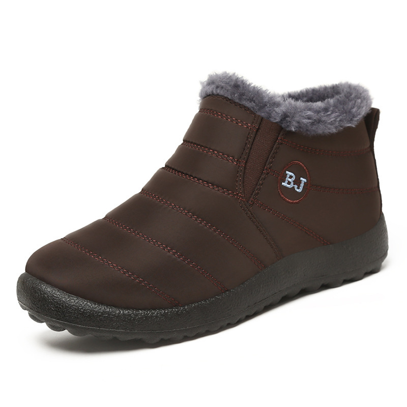 Ddmysports New Shoes Men Old Beijing With Added Fleece Warm Short Polyurethane Casual Cotton Boots Snow For Women OUTDOOR