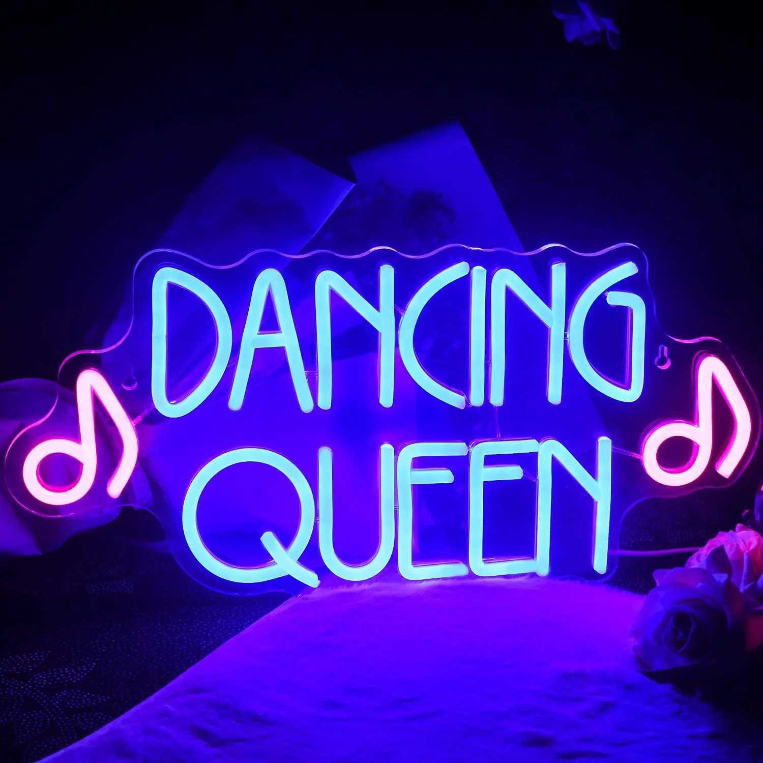 Dance Queen Neon Sign LED Neon Sign USB Power Switch Night Light Wall Decoration Dance Studio Dance Party Bar Dance Club B240817